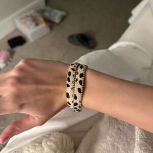 COPY - Leopard Print Woven Bracelet